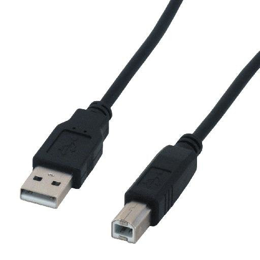 EAN 3700224751135 - MCL USB 2.0 A/B 2m cable USB USB A USB B 0,48 Gbit/s Negro imagen 1
