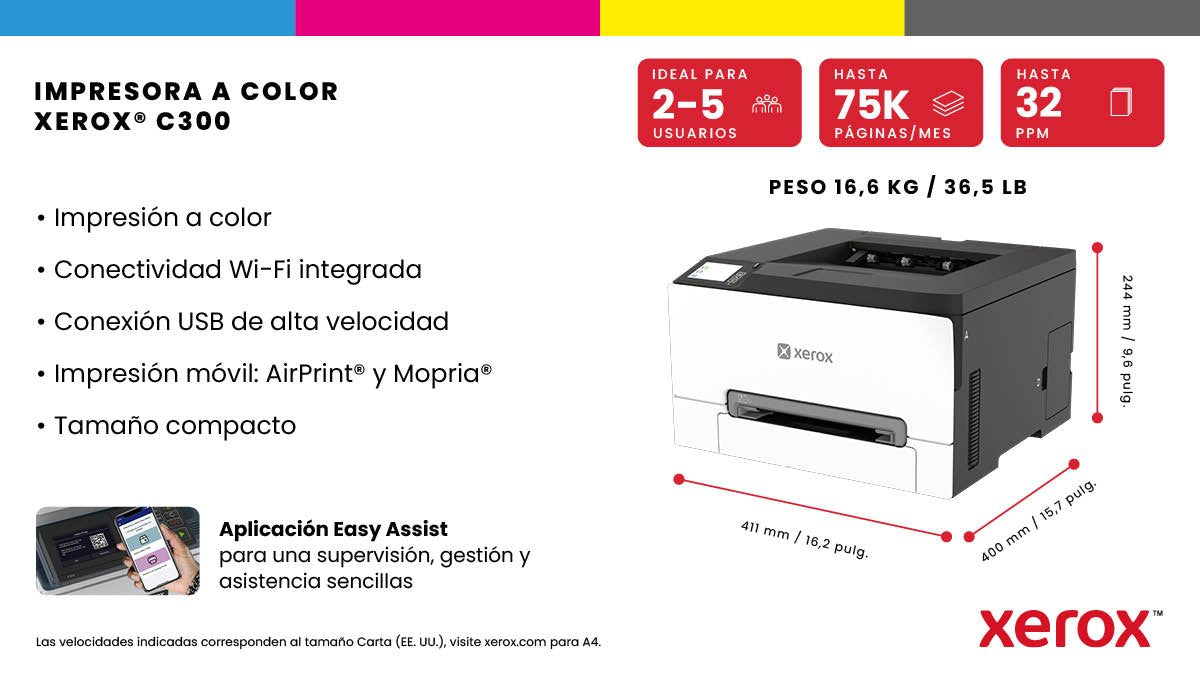 EAN 95205006315 - Xerox C300 Color 2400 x 600 DPI A4 Wifi imagen 19