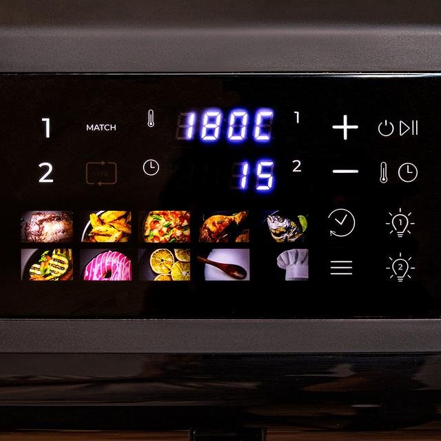 EAN 8447420002719 - Cecotec Cecofry DuoLevel 12000 Window Doble 12 L Independiente 2900 W Freidora de aire caliente Negro imagen 12