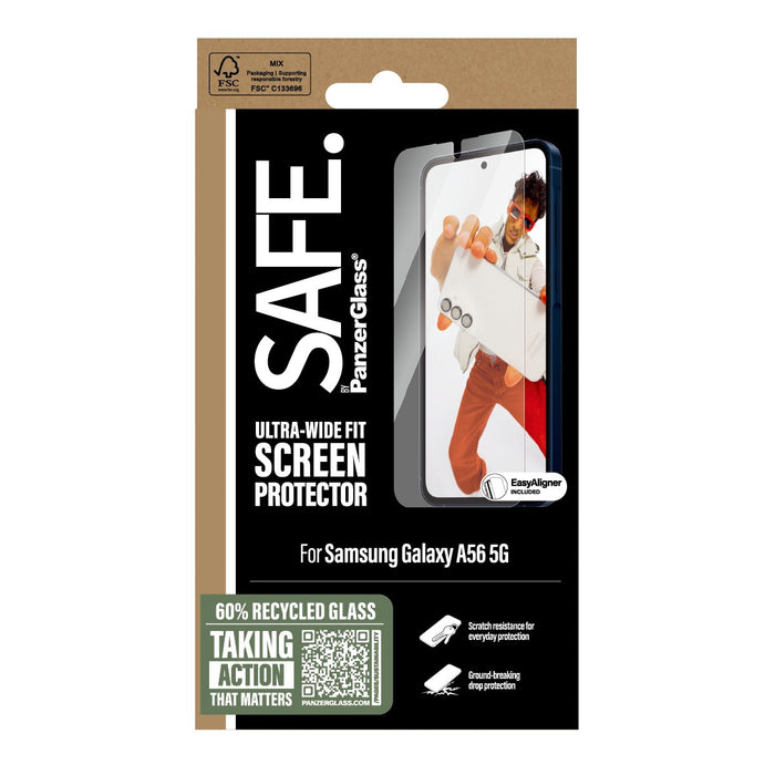 EAN 5715685017629 - PanzerGlass SAFE. by ® Screen Protector Samsung Galaxy A56 5G | Ultra-Wide Fit w. EasyAligner Protector d imagen 3