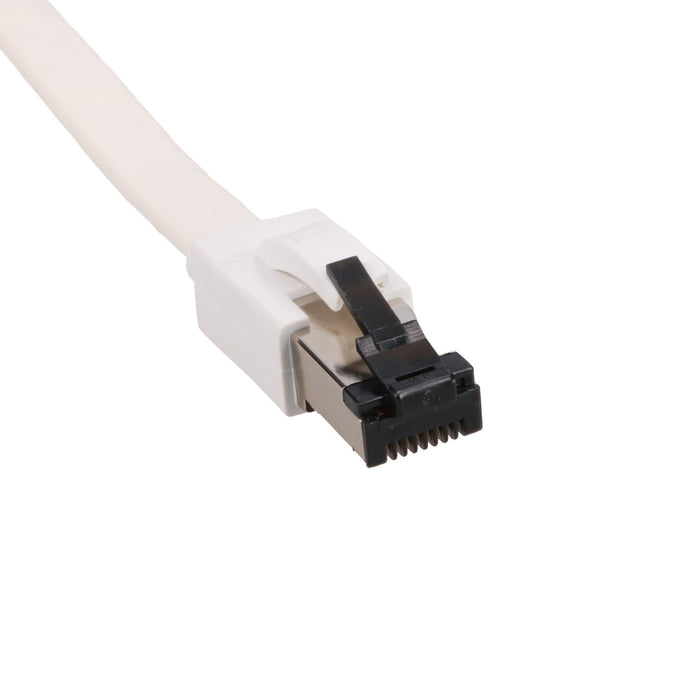 EAN 5904960297829 - Extralink LAN PATCHCORD CAT.8 U/FTP 0,5M 40G FLAT SHIELDED FOILED TWISTED PAIR BARE COPPER WHITE cable de imagen 3