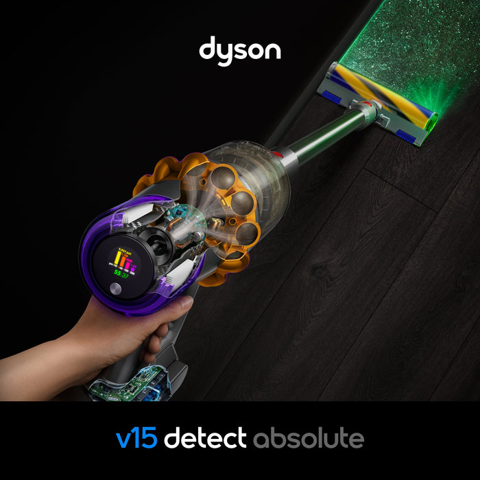 EAN 5025155136201 - Dyson V15 Detect Absolute Aspiradora escoba 2 en 1 Batería Secar HEPA Sin bolsa 0,77 L Acero inoxidable imagen 2