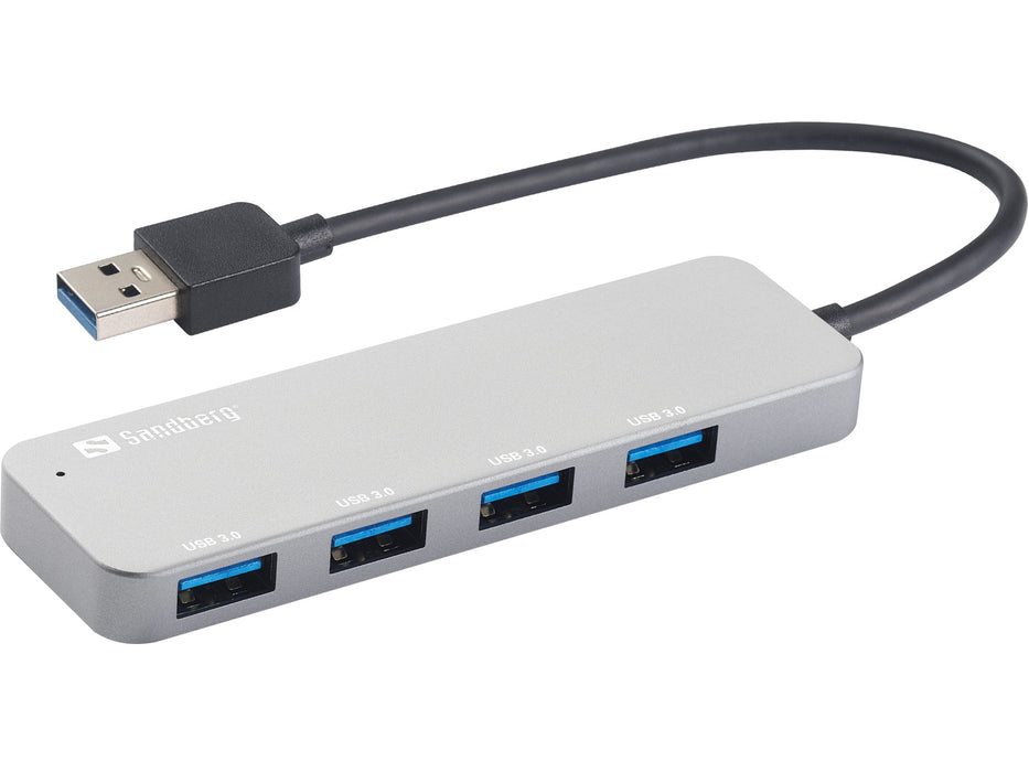 EAN 5705730333880 - Sandberg 333-88 hub de interfaz USB 3.2 Gen 1 (3.1 Gen 1) Type-A 5000 Mbit/s Plata imagen 1