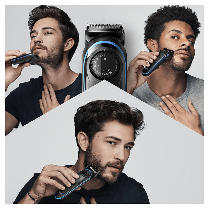 EAN 4210201282150 - Braun BeardTrimmer 81705178 depiladora para la barba Batería 39 2 cm Negro, Azul imagen 2