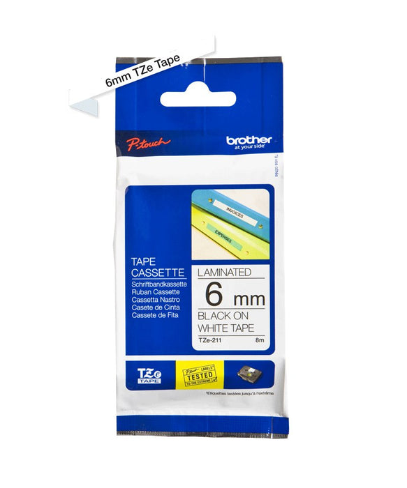 EAN 4977766685054 - Brother TZe-211 cinta para impresora de etiquetas Negro sobre blanco imagen 2