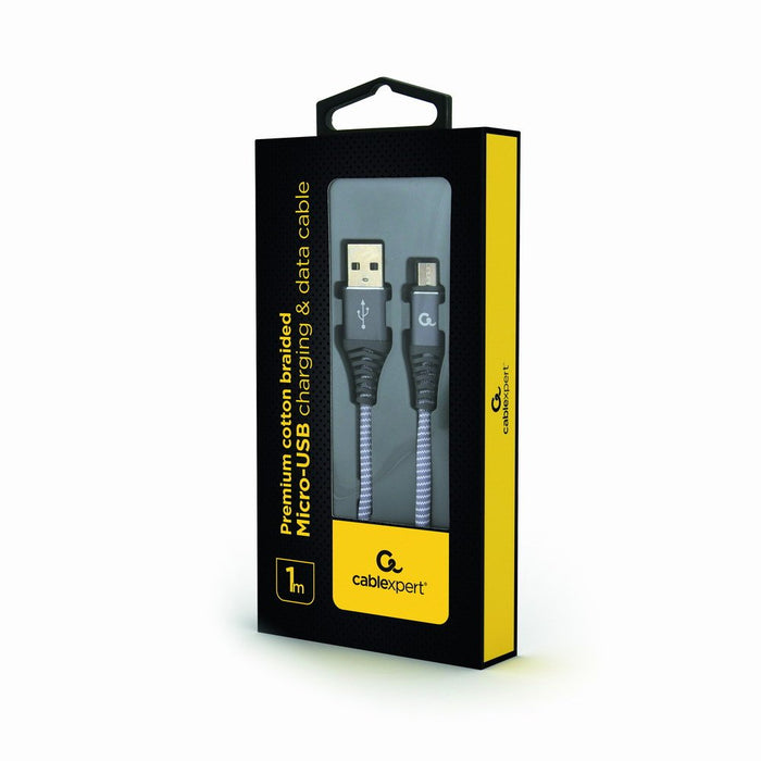 EAN 8716309106047 - Gembird CC-USB2B-AMMBM-1M-WB2 cable USB USB 2.0 Micro-USB B USB A Gris, Blanco imagen 1