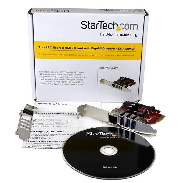 EAN 0065030860796 - StarTech.com PEXUSB3S3GE adaptador y tarjeta de red Interno 5000 Mbit/s imagen 5