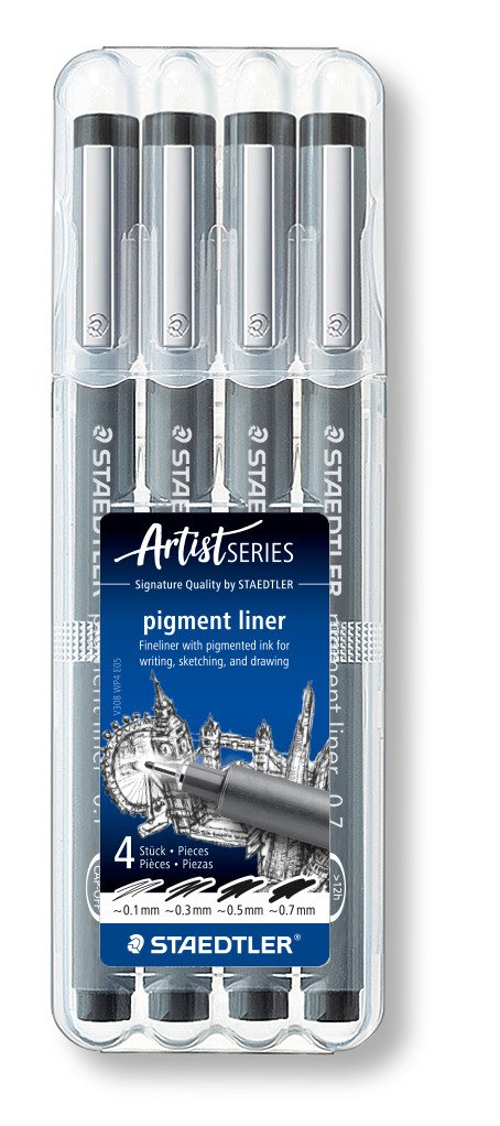 EAN 4007817326725 - Staedtler pigment liner 308 rotulador de punta fina Negro 4 pieza(s) imagen 2