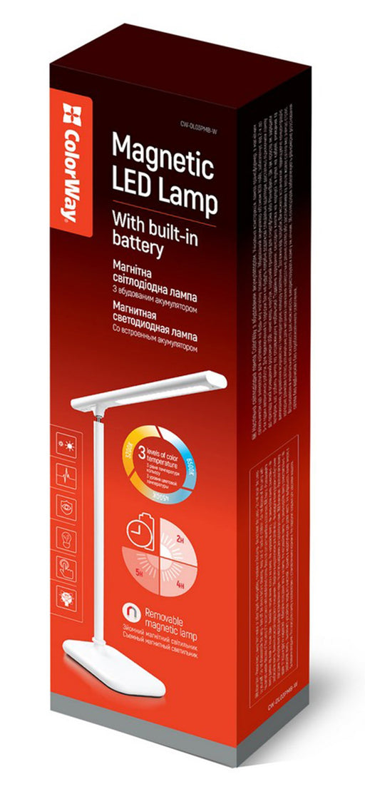 EAN 4823108600011 - Colorway CW-DL03PMB-W lámpara de mesa 4 W LED Blanco imagen 1