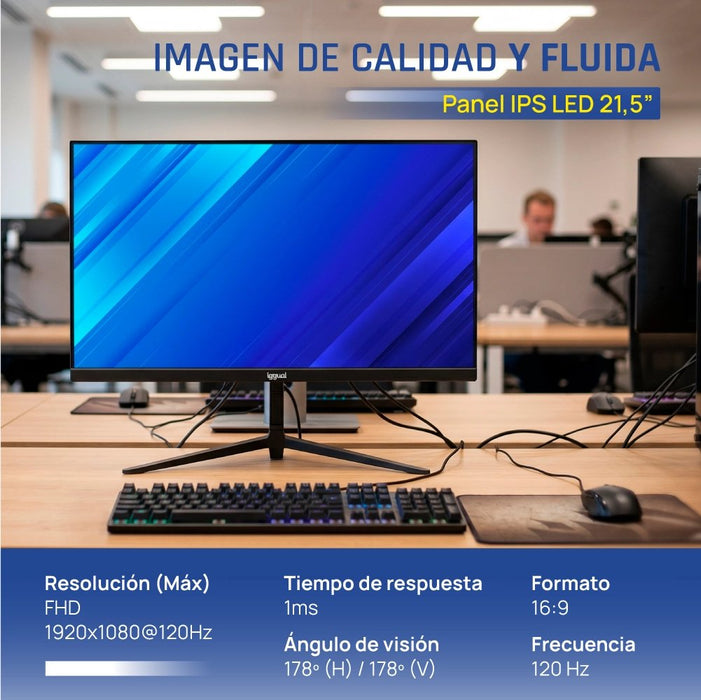 EAN 8435364320037 - iggual ML21S pantalla para PC 54,6 cm (21.5") 1920 x 1080 Pixeles Full HD LED Negro imagen 7
