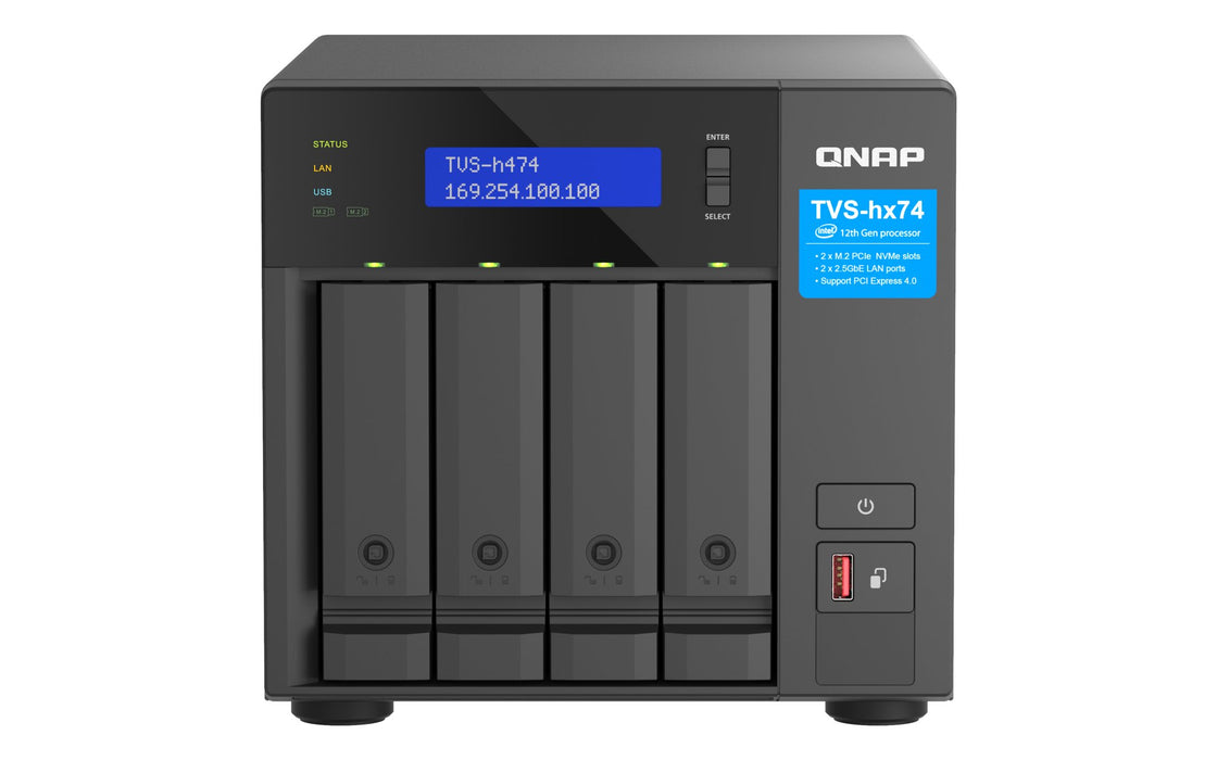 EAN 4711103082355 - QNAP TVS-H474 NAS Torre Intel® Core™ i3 i3-12100 8 GB DDR4 0 TB QuTS hero Negro imagen 2