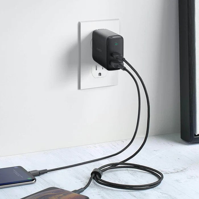 EAN 5902666661654 - AUKEY PA-D5 cargador de dispositivo móvil Universal Negro Corriente alterna Carga rápida Interior imagen 3
