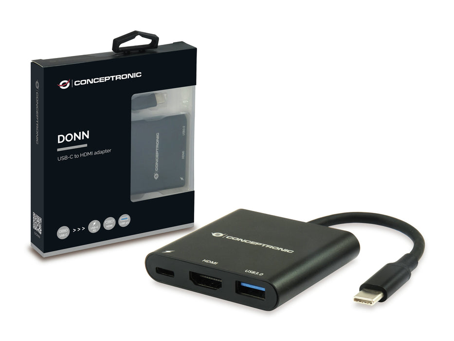 EAN 4015867209462 - Conceptronic DONN01B base para portátil y replicador de puertos USB 3.2 Gen 1 (3.1 Gen 1) Type-C Negro imagen 5