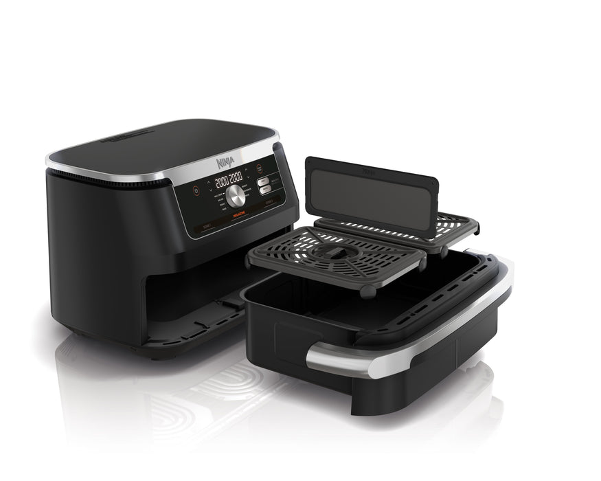 EAN 0622356270373 - Ninja AF500EU freidora Doble 10,4 L Independiente 2470 W Freidora de aire caliente Negro, Acero inoxidabl imagen 9
