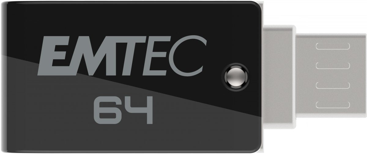 EAN 3126170173546 - Emtec T260B unidad flash USB 64 GB USB Type-A / Micro-USB 2.0 Negro, Acero inoxidable imagen 3
