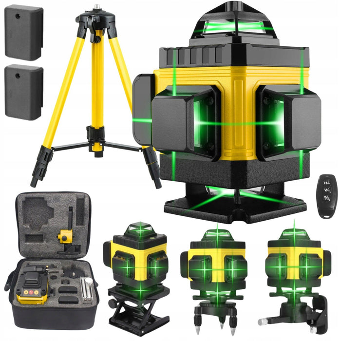 EAN 5907207228150 - Extralink Rinkinys POZIOMICA LASEROWA KRZYOWA PASZCZYZNOWA LASER 4D ZE STATYWEM Nivel giratorio 16 m imagen 1