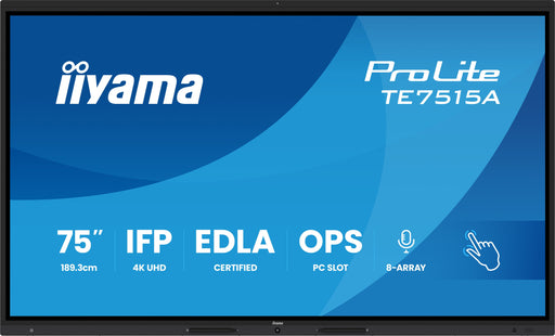 EAN 4948570127498 - iiyama TE7515A-B2AG pantalla de señalización Panel plano interactivo 190,5 cm (75") Wifi 550 cd / m² 4K U imagen 2