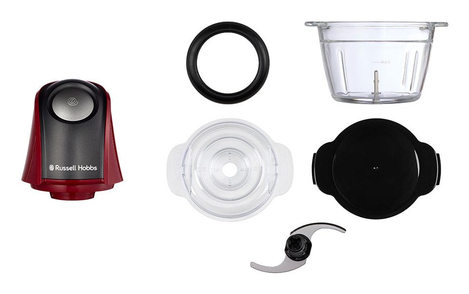 EAN 5038061162844 - Russell Hobbs 27130-56 picadora eléctrica de alimentos 0,5 L 200 W Negro, Rojo, Transparente imagen 2