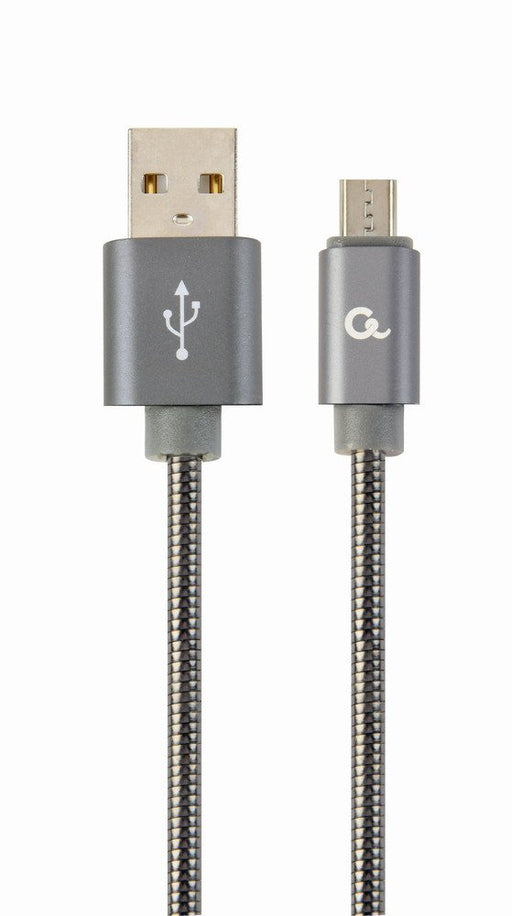 EAN 8716309106221 - Gembird CC-USB2S-AMMBM-1M-BG cable USB USB 2.0 Micro-USB B USB A Gris, Metálico imagen 1