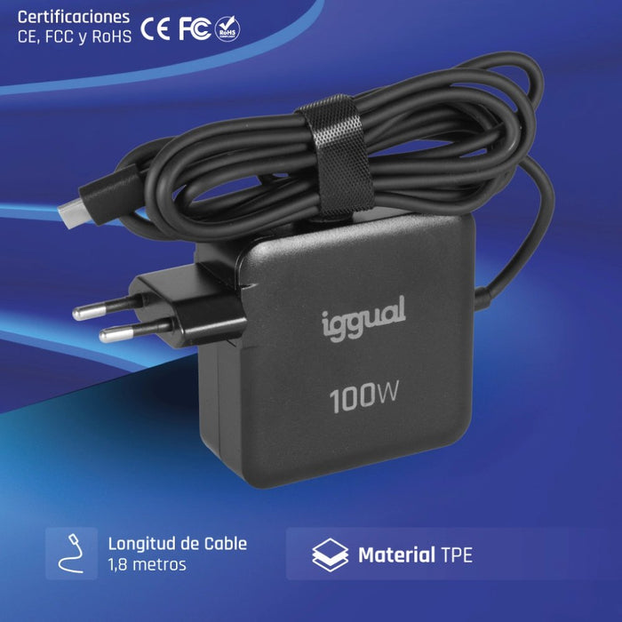 EAN 8435364319918 - iggual PD 100W Universal Negro Corriente alterna Carga rápida Interior imagen 5