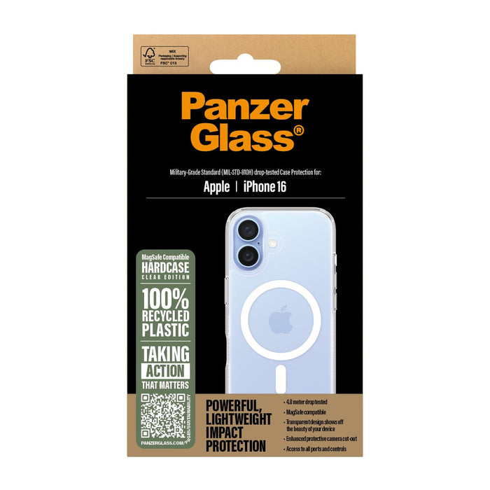EAN 5715685003141 - PanzerGlass ® HardCase Transparent w. White MagSafe iPhone 16 funda para teléfono móvil Transparente imagen 3