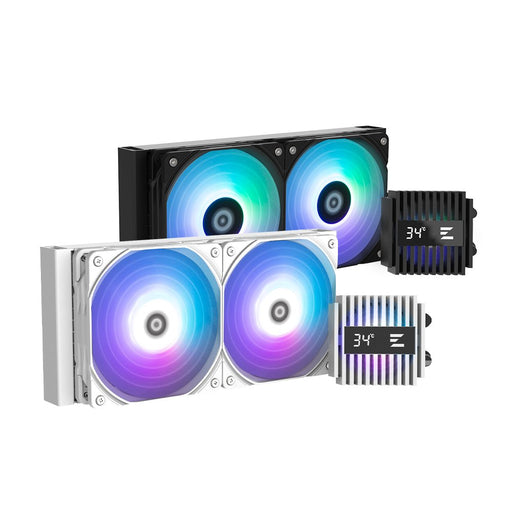 EAN 8800263651108 - Zalman Alpha2 24 ARGB Black Liquid Cooler - Dual 120mm Fan 5yr w imagen 1