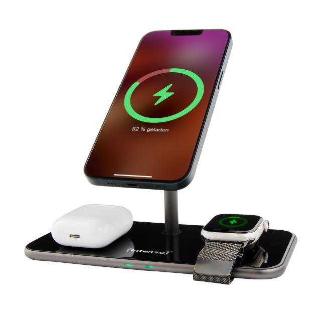 EAN 4034303032709 - Intenso MB13 Auriculares, Smartphone, Reloj inteligente Negro USB Cargador inalámbrico Carga rápida Inter imagen 2