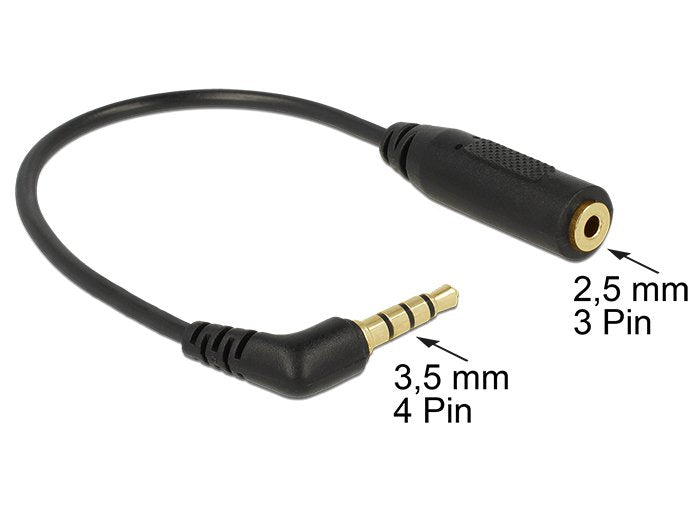 EAN 4043619656738 - DeLOCK 0.175m 3.5mm/2.5mm cable de audio 0,175 m 3,5mm 2,5mm Negro imagen 2