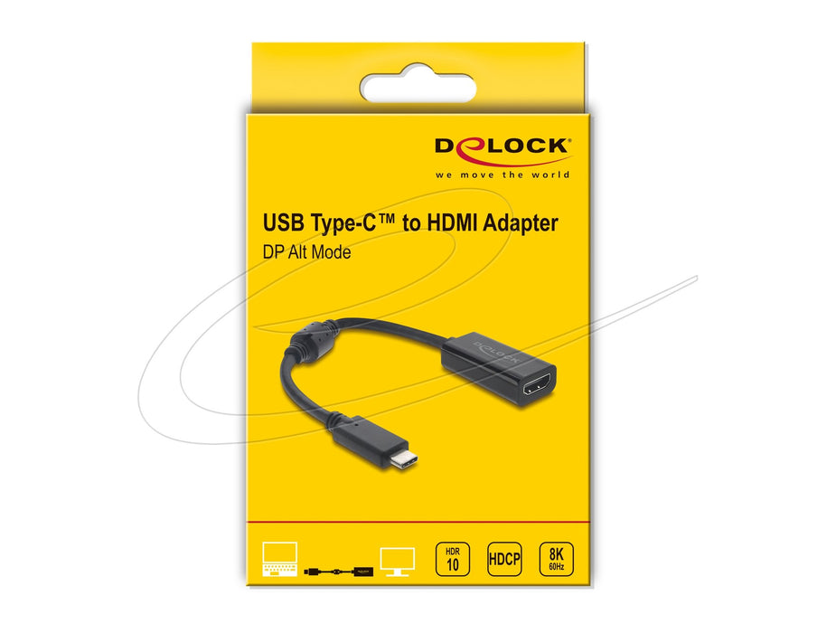 EAN 4043619610853 - DeLOCK 61085 adaptador de cable de vídeo 0,15 m USB Tipo C HDMI Negro imagen 3