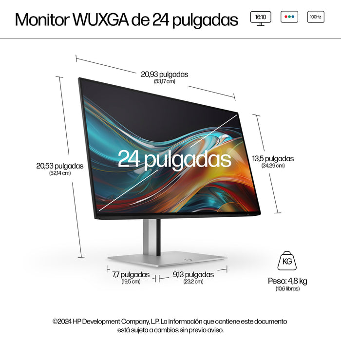 EAN 5715063476222 - HP Series 7 Pro 724pn pantalla para PC 61 cm (24") 1920 x 1200 Pixeles LCD Plata imagen 4