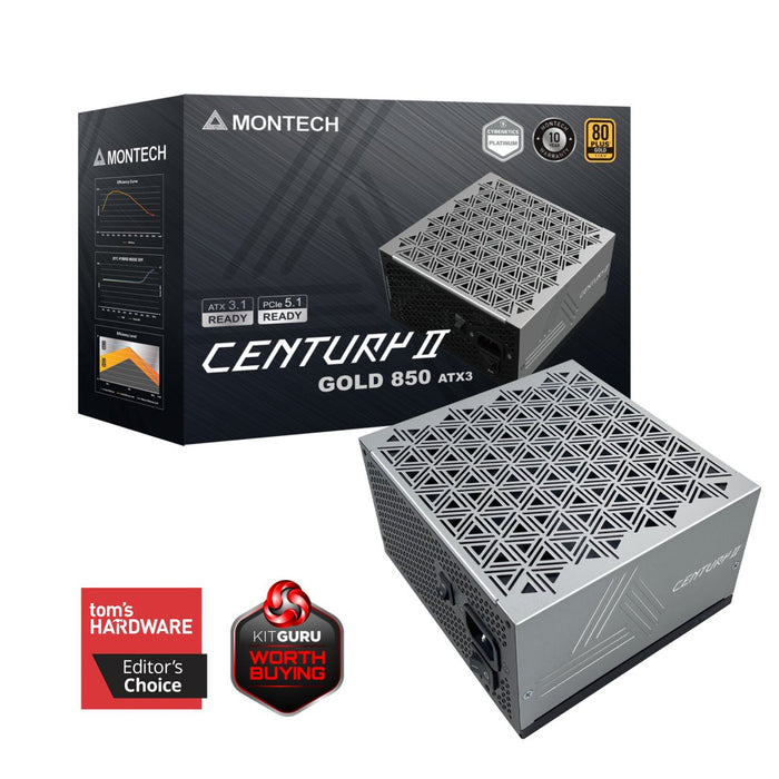 EAN 4710562747263 - Montech CENTURY II unidad de fuente de alimentación 850 W 20+4 pin ATX ATX Plata, Negro imagen 7