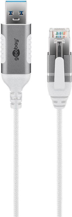 EAN 4040849743795 - Goobay 74379 cambiador de género para cable USB 3.0 type A RJ45 Blanco imagen 1