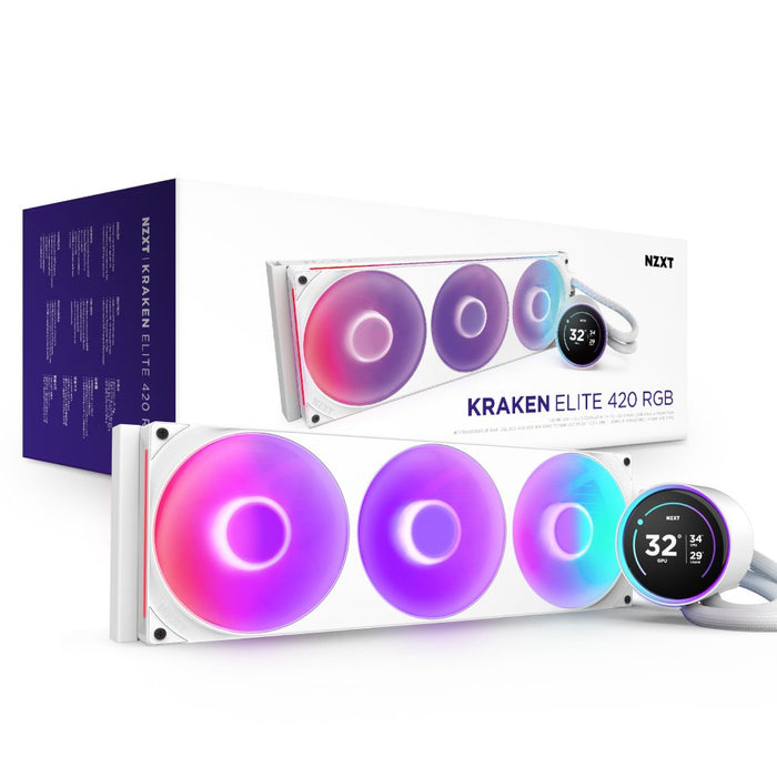 EAN 5056547204215 - NZXT Kraken Elite 420 RGB Procesador Sistema de refrigeración líquida todo en uno 14 cm Blanco 1 pieza(s) imagen 6