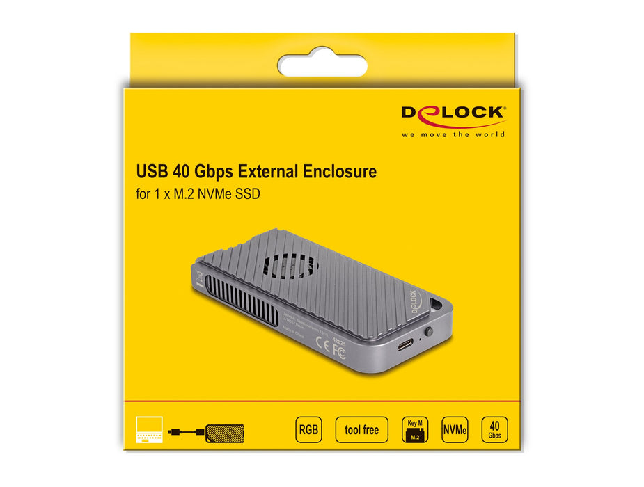 EAN 4043619420254 - DeLOCK 42025 caja para disco duro externo Caja externa para unidad de estado sólido (SSD) Gris M.2 imagen 5