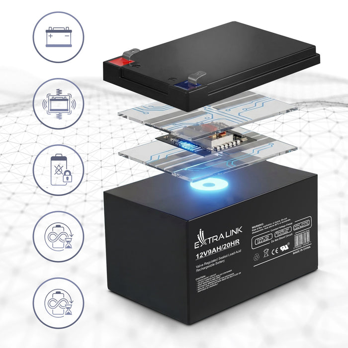 EAN 5903148916569 - Extralink AKUMULATOR BATTERY ACCUMULATOR AGM 12V 9AH Sealed Lead Acid (VRLA) imagen 20