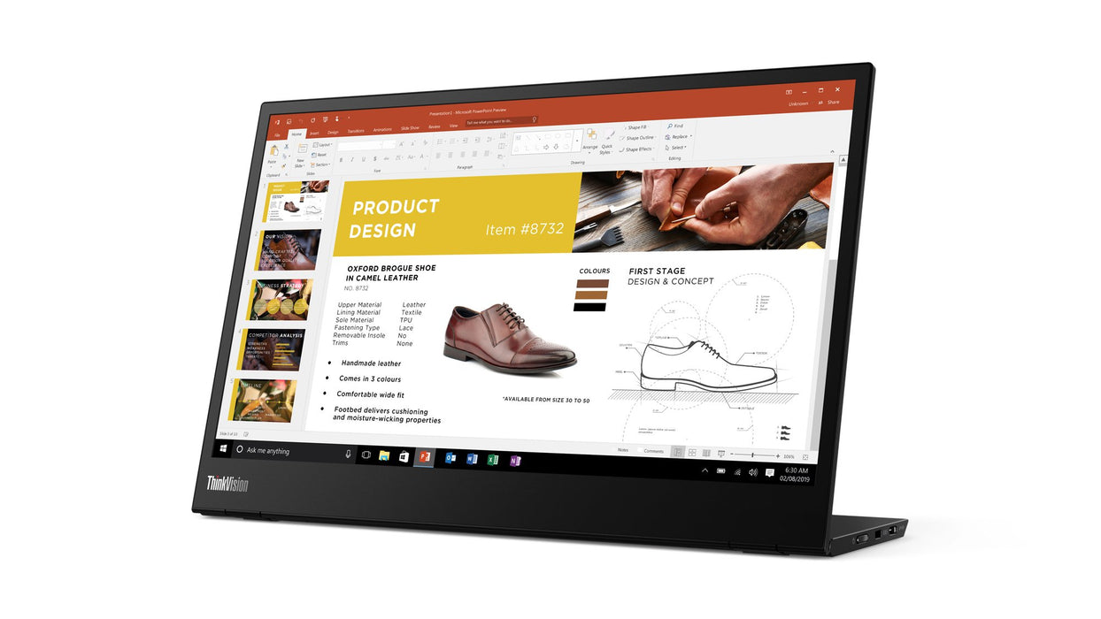 EAN 0193386077527 - Lenovo ThinkVision M14 LED display 35,6 cm (14") 1920 x 1080 Pixeles Full HD Negro imagen 5