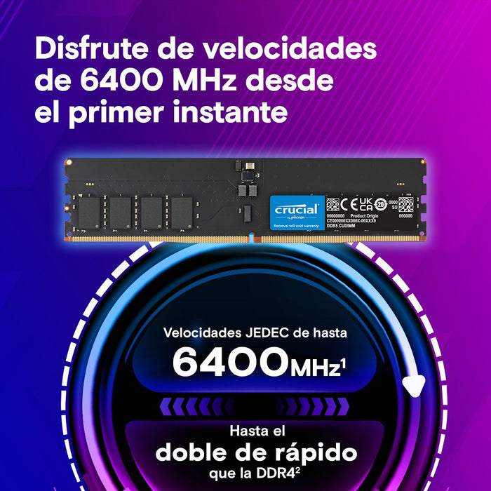 EAN 649528941077 - Crucial CT2K32G64C52CU5 módulo de memoria 64 GB 2 x 32 GB DDR5 6400 MT/s 288-pin DIMM imagen 2