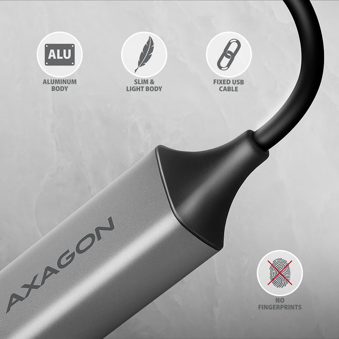 EAN 8595247907943 - Axagon ADE-TXCA Gigabit Ethernet Adapter USB-C+ USB-A - titangrau - Adapter - Digital/Daten 1000 Mbit/s imagen 5