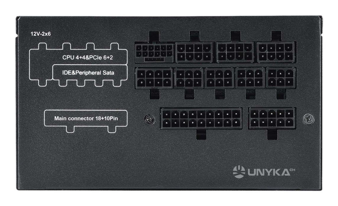 EAN 8436617921391 - UNYKAch UK213750 unidad de fuente de alimentación 18+10 pin ATX Negro imagen 3