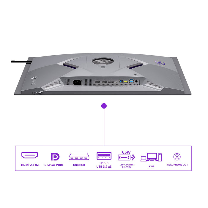 EAN 4038986183451 - AOC AGON PRO AGP277QKDC pantalla para PC 67,3 cm (26.5") 2560 x 1440 Pixeles Quad HD OLED Gris imagen 4