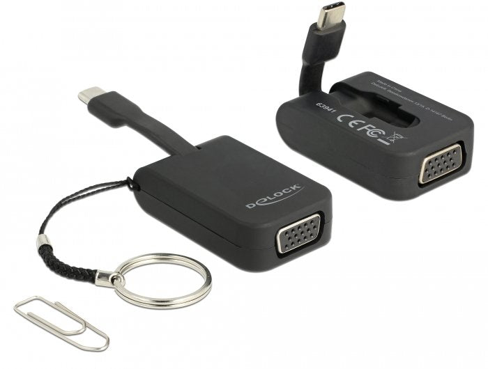EAN 4043619639410 - DeLOCK 63941 adaptador de cable de vídeo 0,03 m USB Tipo C VGA (D-Sub) Negro imagen 2