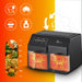 EAN 5906168638671 - Extralink HOME AIR FRYER 10L (6L+4L) EU SJ-1000 2500W freidora Doble Freidora de aire caliente Negro imagen 11