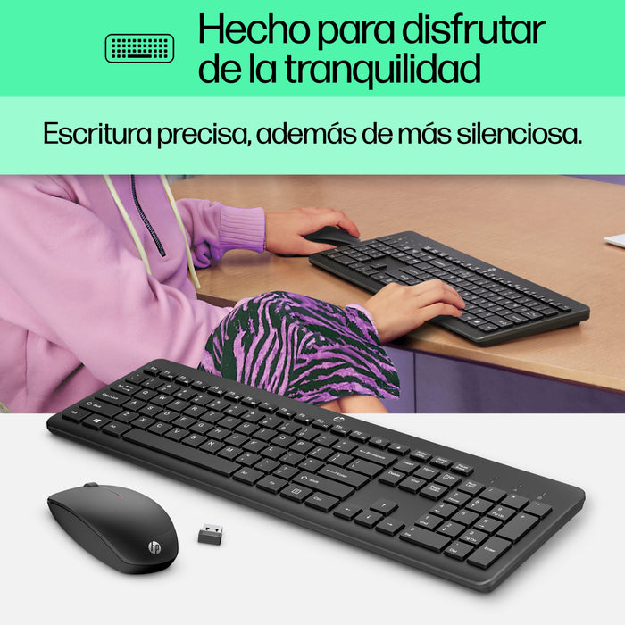 EAN 0195122117887 - HP 230 Wireless Mouse and Keyboard Combo teclado Ratón incluido Oficina RF inalámbrico Negro imagen 6