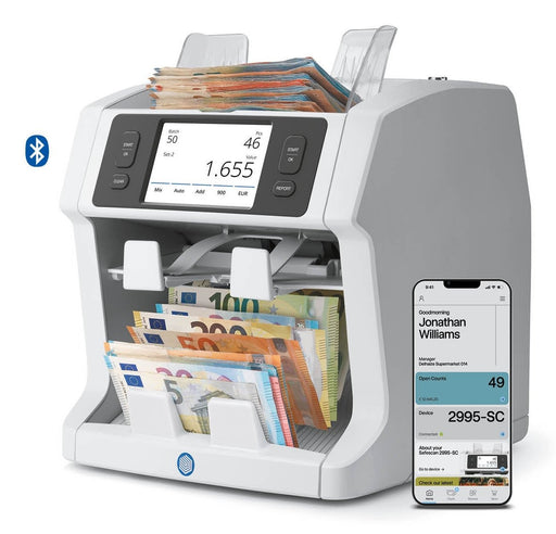 EAN 8717496339133 - Safescan 2995-SC Contador de billetes Blanco imagen 2