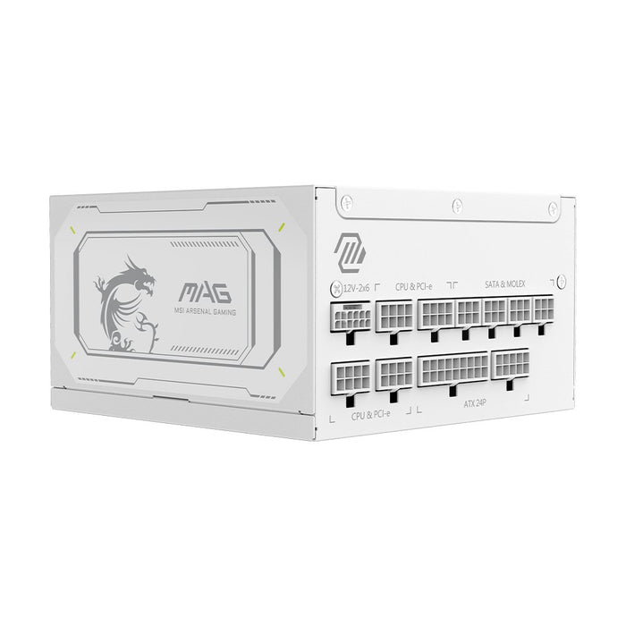 EAN 4711377357104 - MSI MAG A1000GL PCIE5 WHITE unidad de fuente de alimentación 1000 W 24-pin ATX ATX Blanco imagen 6