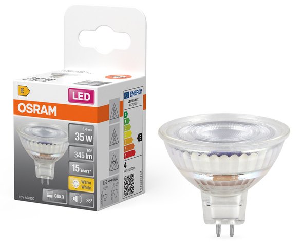 EAN 4099854458385 - Osram 4099854458385 lámpara LED Blanco cálido 2700 K 3,4 W GU5.3 E imagen 3