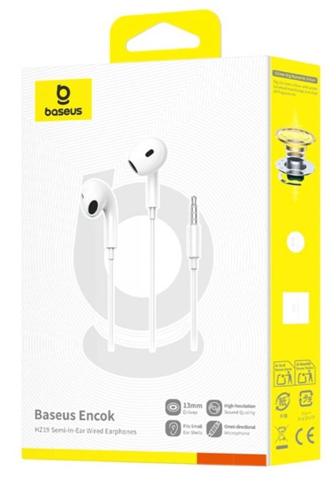 EAN 6932172682989 - Baseus Encok HZ19 Auriculares Alámbrico Dentro de oído Llamadas/Música Blanco imagen 6