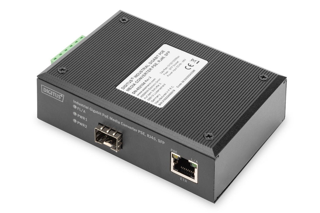 EAN 4016032445777 - Digitus DN-652104 convertidor de medio 1000 Mbit/s Negro imagen 1