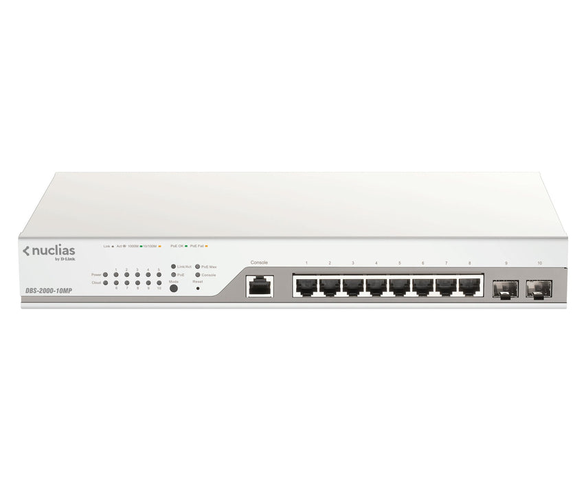 EAN 0790069442933 - D-Link DBS-2000-10MP switch Gestionado L2 Gigabit Ethernet (10/100/1000) Energía sobre Ethernet (PoE) Gri imagen 1
