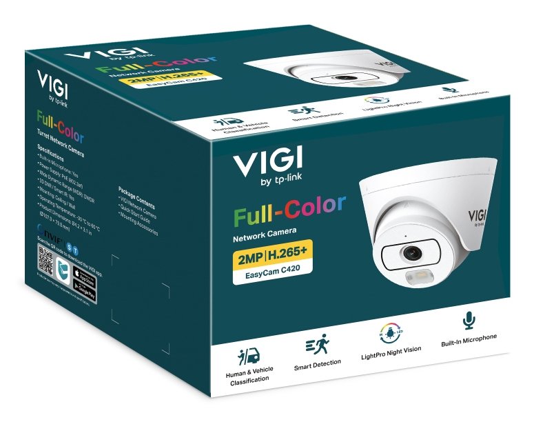 EAN 1210002607735 - TP-Link VIGI EasyCam C420 Almohadilla Cámara de seguridad IP Exterior 1920 x 1080 Pixeles Techo/Pared/Pos imagen 4